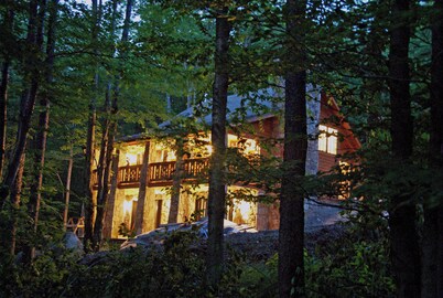 Luxurious, rustic, private vacation home with great view.