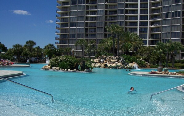 A heated pool