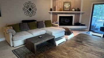 TV, peis, DVD-spiller og filmbibliotek