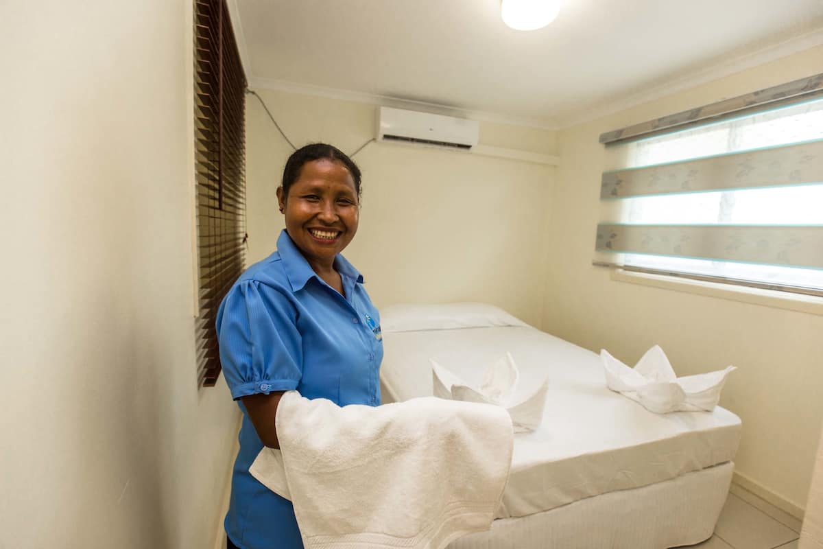 queen room | individually decorated, individually furnished, blackout curtains