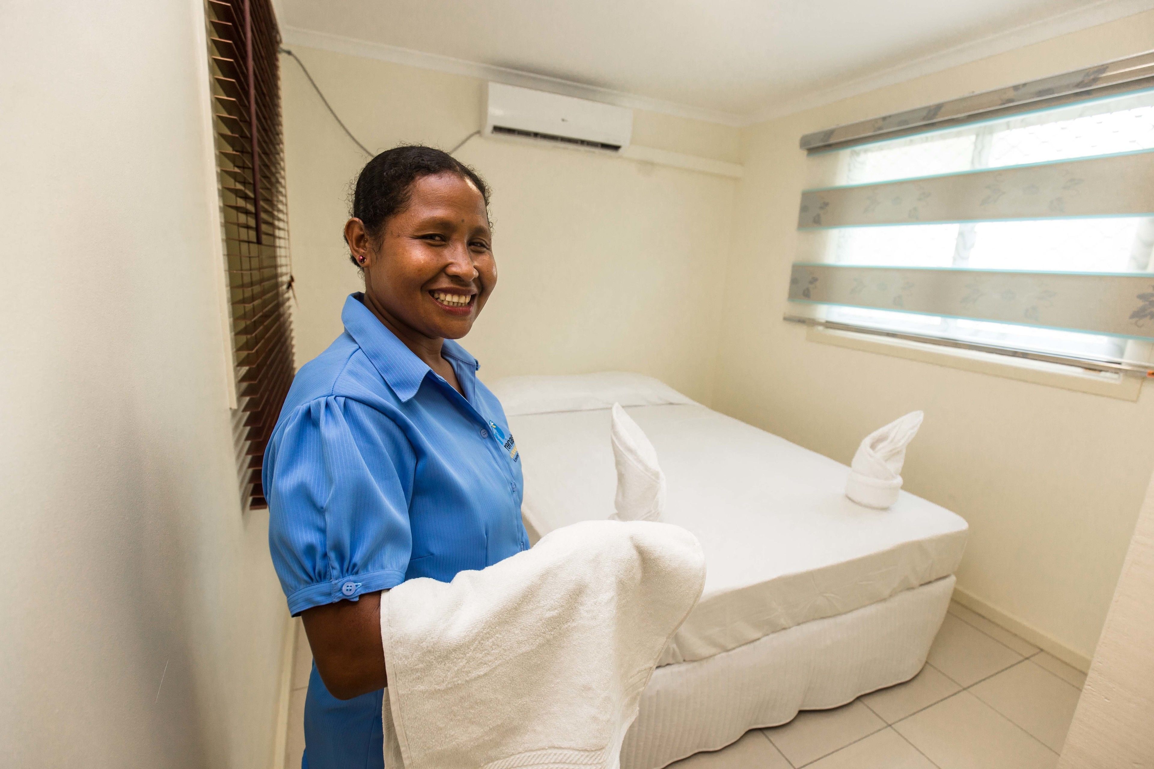 Individually decorated, individually furnished, blackout drapes