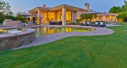 Contemporary PGA West Retreat on Greg Norman Course with west Mountain Views