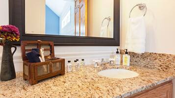 Towels, soap, toilet paper