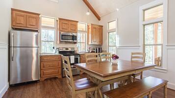 Microwave, oven, dishwasher, coffee/tea maker