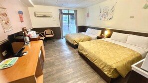 Classic Quadruple Room, 2 Double Beds, Non Smoking | Blackout drapes, free WiFi, bed sheets, wheelchair access - Yi Sian Hot Spring Hotel (Taimali)