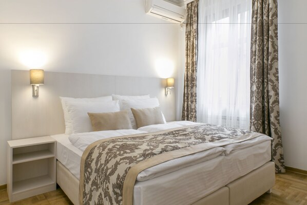 Premium bedding, Select Comfort beds, individually decorated