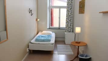 Enkelrum (Shared bathroom) | Skrivbord, mörkläggningsgardiner, strykjärn/strykbräda och gratis wi-fi