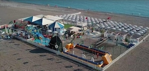 Private beach nearby, sun loungers, beach umbrellas, beach volleyball