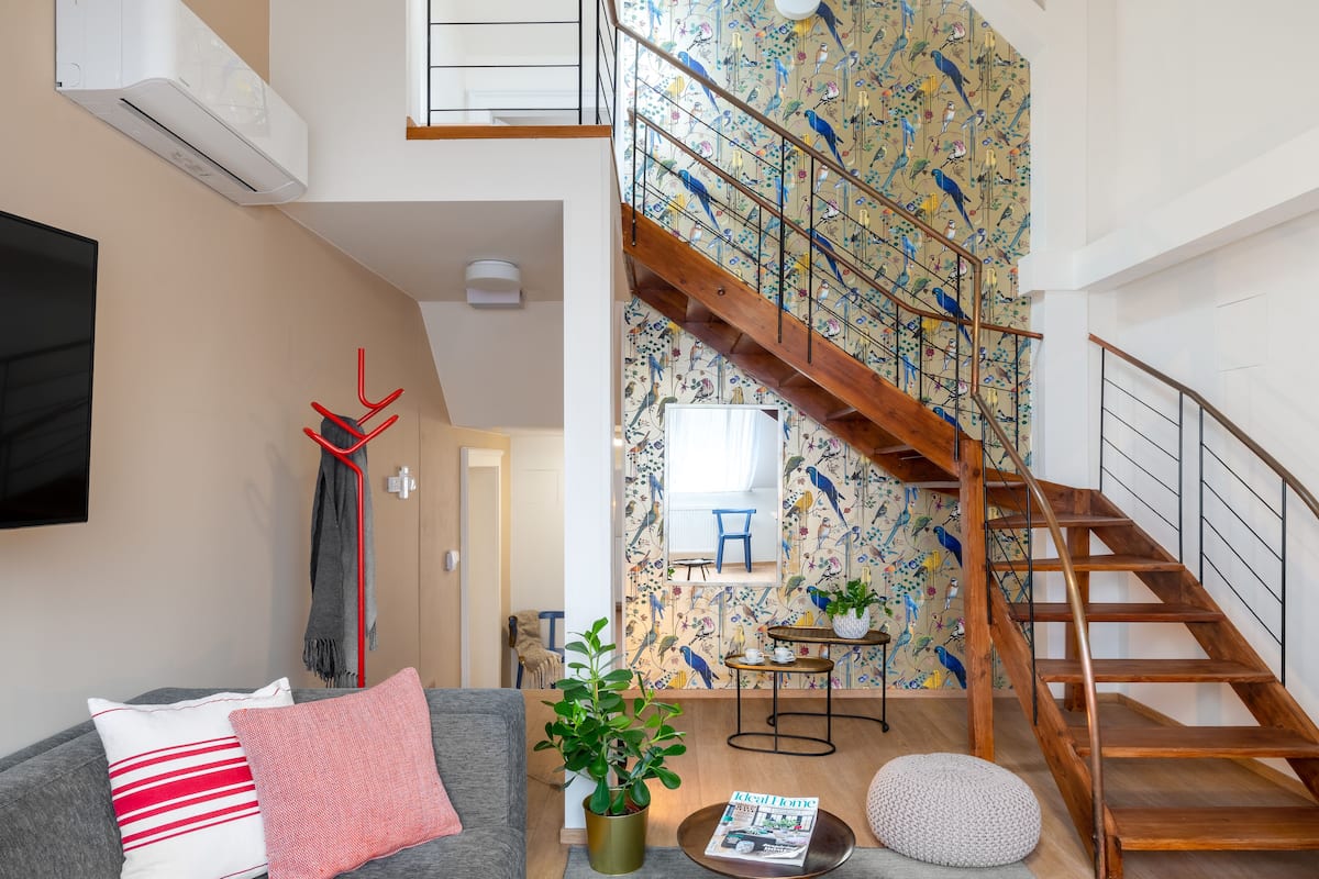 Apartment, 1 Bedroom | Living room | Flat-screen TV