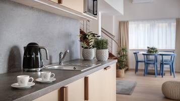 公寓, 2 間臥室, 非吸煙房 | 私人廚房 | 電冰箱、微波爐、爐台、咖啡機/沖茶器