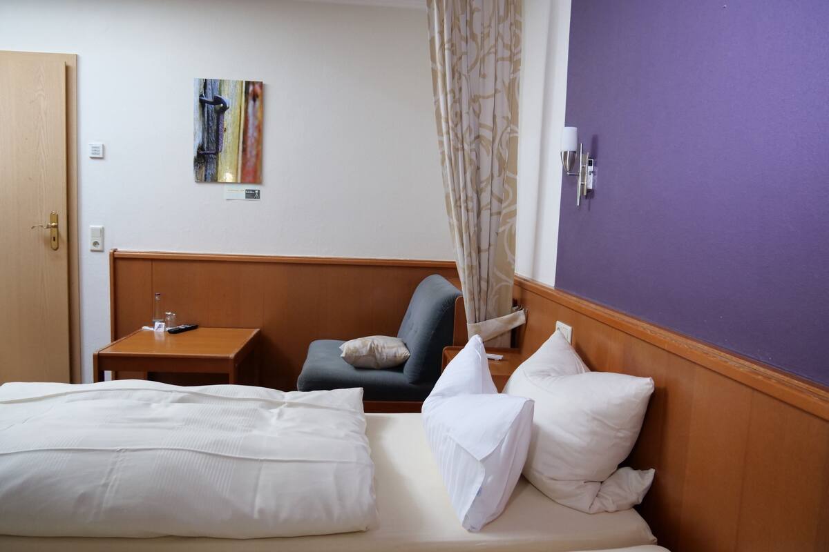 basic double room, garden view | desk, blackout curtains, free cots/infant beds, free wifi