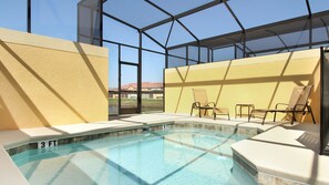 Seasonal outdoor pool, pool umbrellas, sun loungers