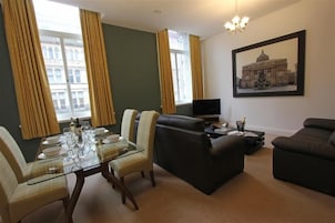 50-inch flat-screen TV with cable channels, TV