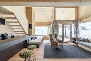 Suite panorámica (Hoch & Herrlich 3-Seenhaus) | Cocina privada | Cafetera o tetera y hervidor eléctrico