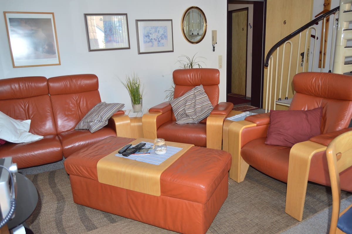 Apartment (Nr. 6) | Living area | Flat-screen TV, DVD player, table tennis, first-run movies