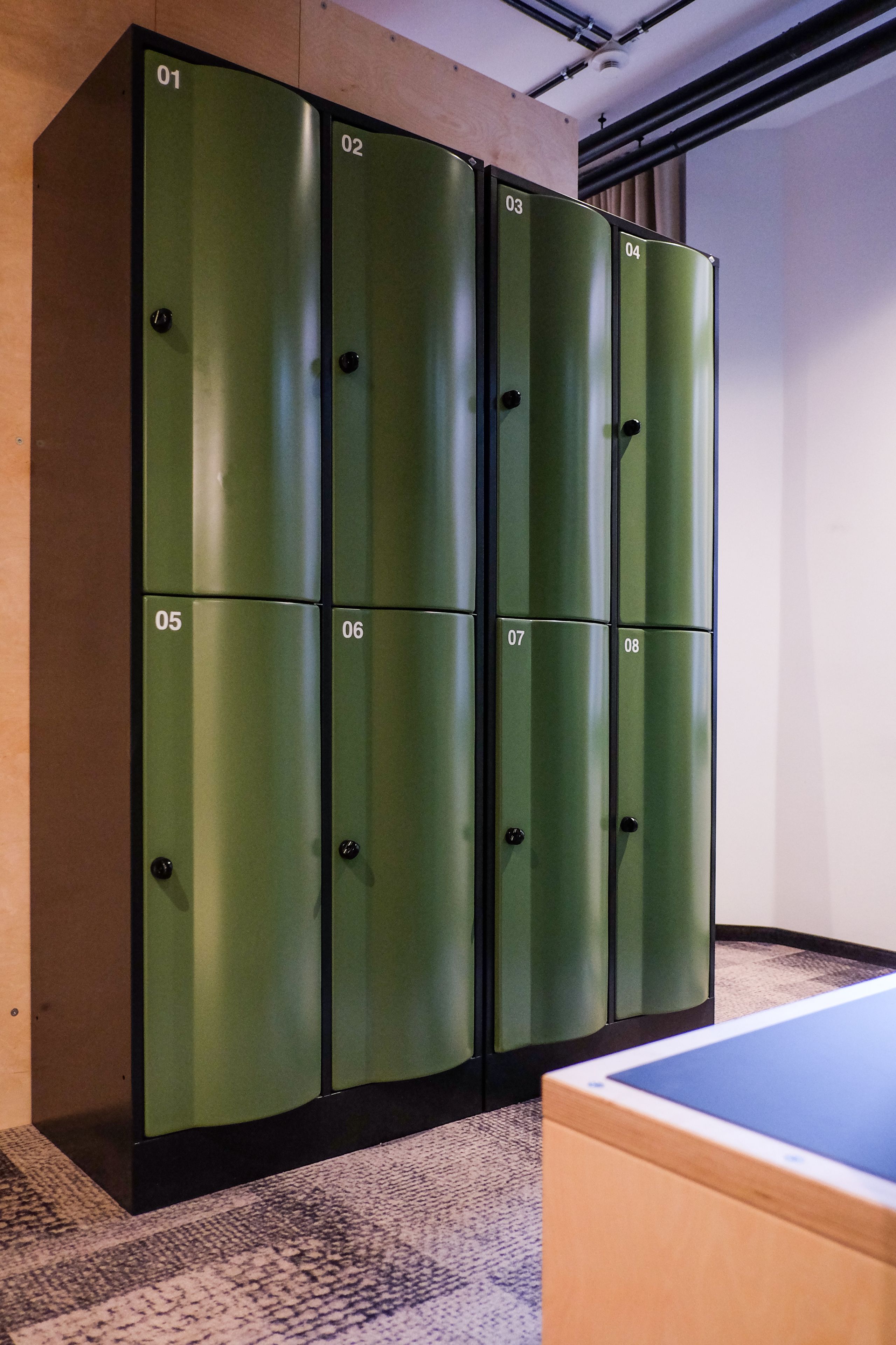 premium bedding, down duvets, desk, blackout curtains