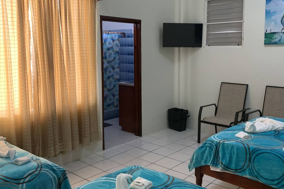 Quadruple Room, 2 Double Beds (Room #2) | Soundproofing, iron/ironing board, free WiFi, bed sheets