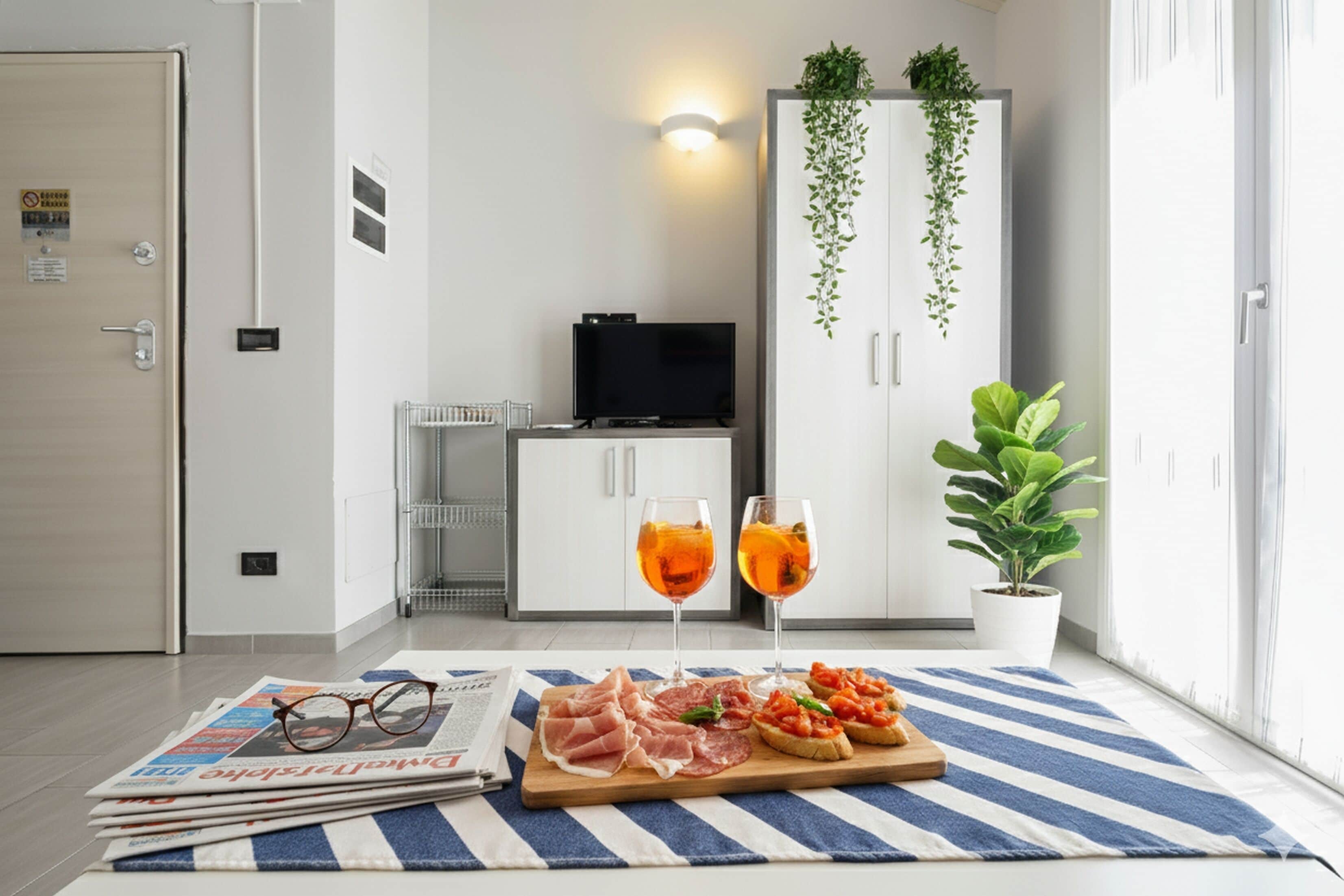 Apartment, 2 Bedrooms (Luna) | Living area | Flat-screen TV