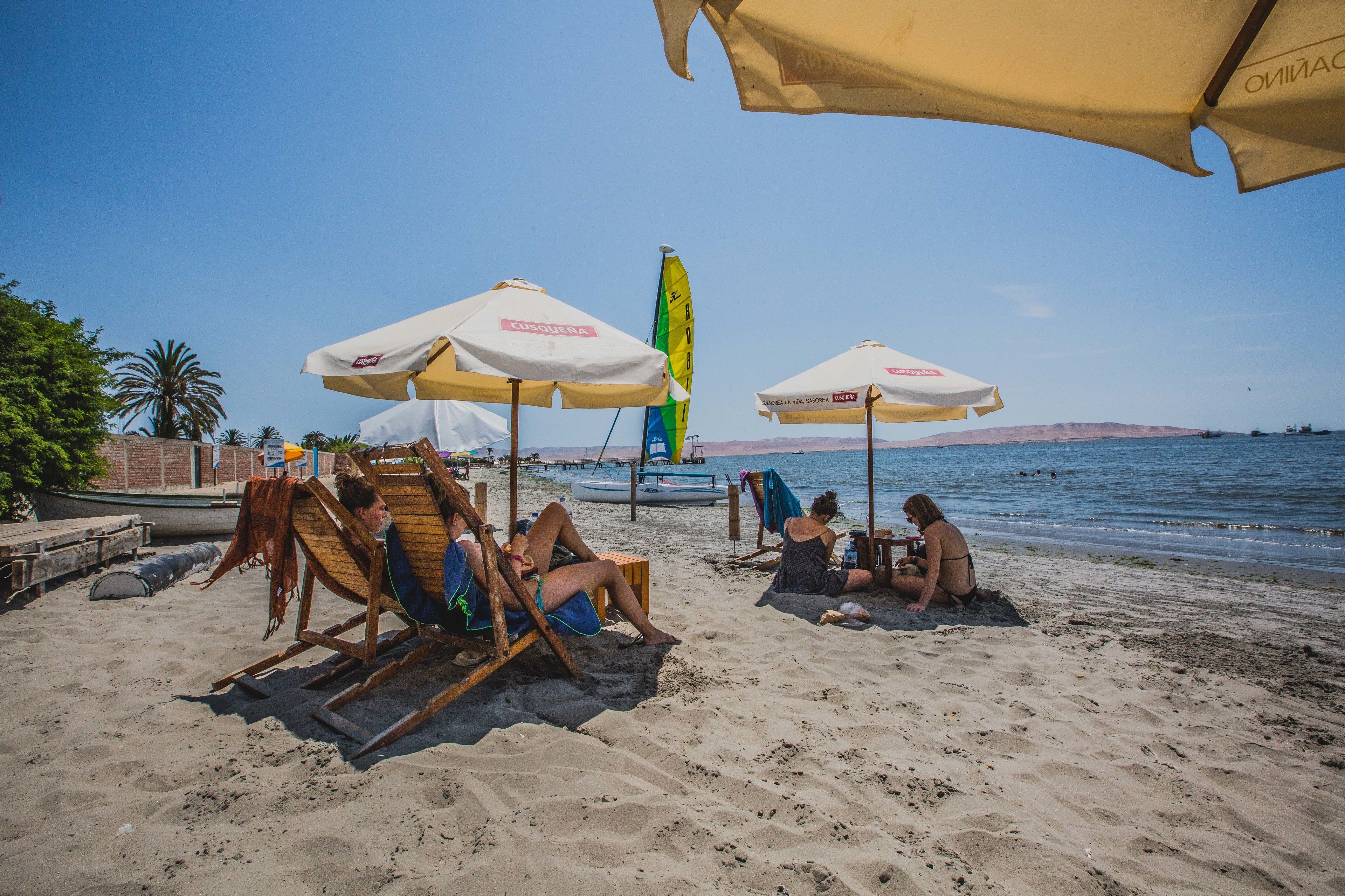 Beach nearby, beach umbrellas