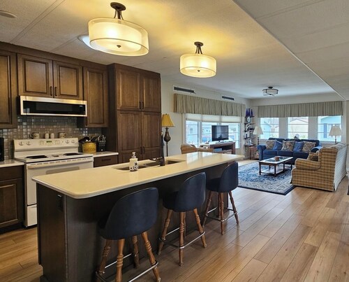 Muskegon River Cottage just steps from the river on a low bank. 