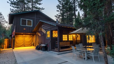 Family cabin: Hot tub, firepit, game room, fenced, BBQ, movie lineup