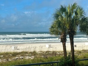 Plage, chaises longues