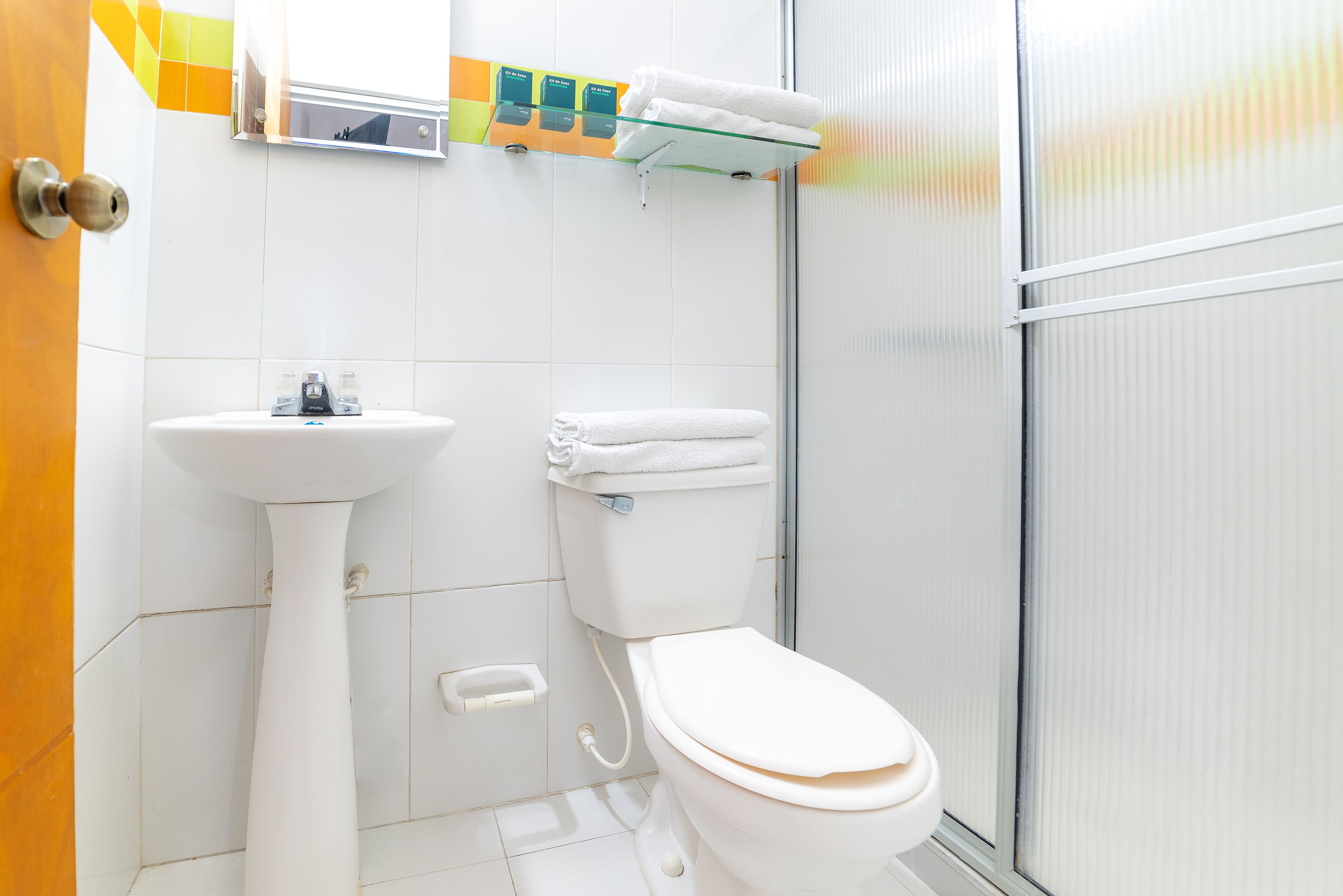 quadruple room | bathroom | shower, rainfall showerhead, towels