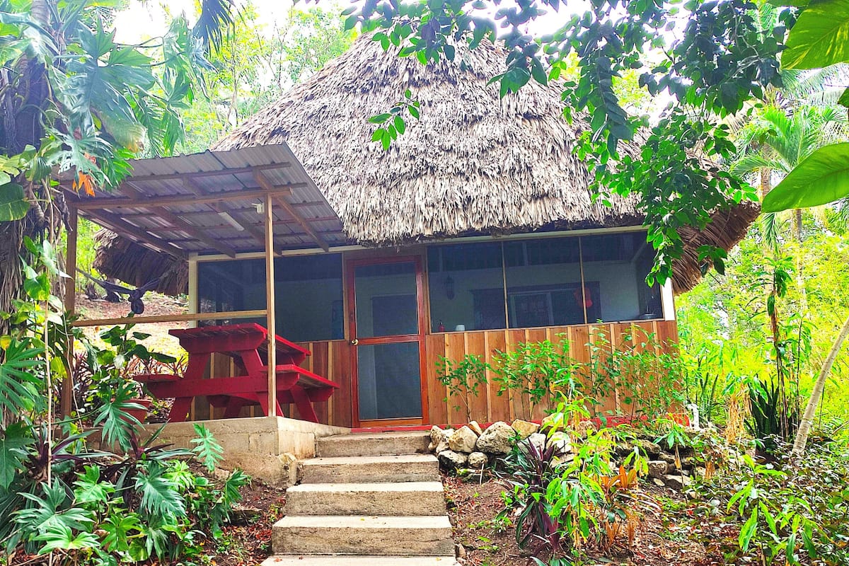 Junior Cabin, 1 Double Bed, Pool Access, Garden View | Memory foam beds, iron/ironing board (on request), WiFi (free)
