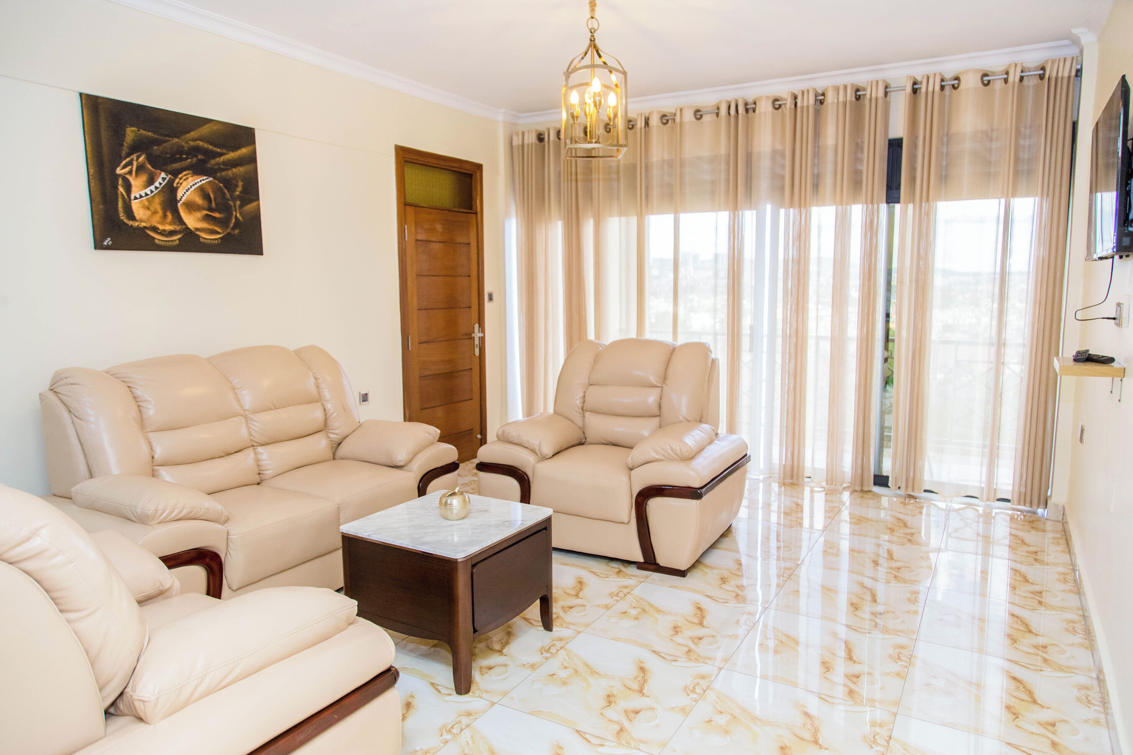 豪華雙床房 | 客廳 | 平面電視