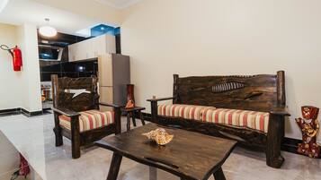 Apartemen, 1 kamar tidur | 1 kamar tidur, meja kerja, ruang kerja ramah laptop, dan kedap suara