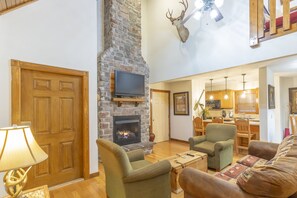 TV, fireplace, DVD player - L119-C, 4 Br Lakefront Cabin, Dogs, Fishing, Pool, Plygnd, Fun, Nr Silver Dollar (Reeds Spring)