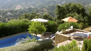 Outdoor pool, a heated pool - Secluded Villa with Panoramic Views, Private Heated & Salted Pool & Broadband. (Casares)