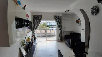 Smart TV, DVD player, books, stereo