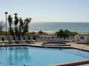 Outdoor pool - One Bedroom Penthouse Condo on the Beach at Ocean Sands (Madeira Beach)