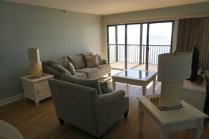 Smart TV, DVD player, books, video library - One Bedroom Penthouse Condo on the Beach at Ocean Sands (Madeira Beach)