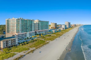 On the beach - 6th Floor, Beachfront. Sundeck, Lazy River, Kiddie Pools | Bluewater Keyes - 606 (North Myrtle Beach)