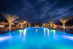 2 outdoor pools, open 7 AM to 9 PM, pool umbrellas, pool loungers - Pacific Premier Resort & Spa (Siem Reap)