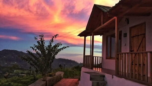 A house with a porch and a view of the landscape. - Banlekhi (Dhari)
