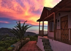 A house with a porch and a view of the landscape. - Banlekhi (Dhari)