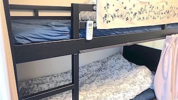 1 bedroom, blackout drapes, soundproofing, iron/ironing board