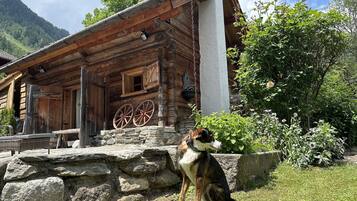 Ferienhaus, eigenes Bad, Gartenblick (Romantikhütte) | Garten