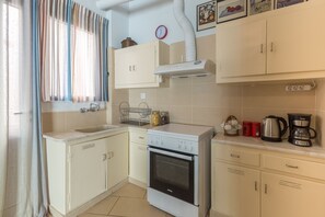 Family Apartment, 3 Bedrooms | Private kitchen | Full-sized fridge, oven, stovetop, espresso maker - Acropolis Elegant Suite (Athens)