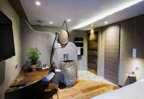 Chambre Double Romantique, 1 très grand lit, non-fumeur | Salle de bain