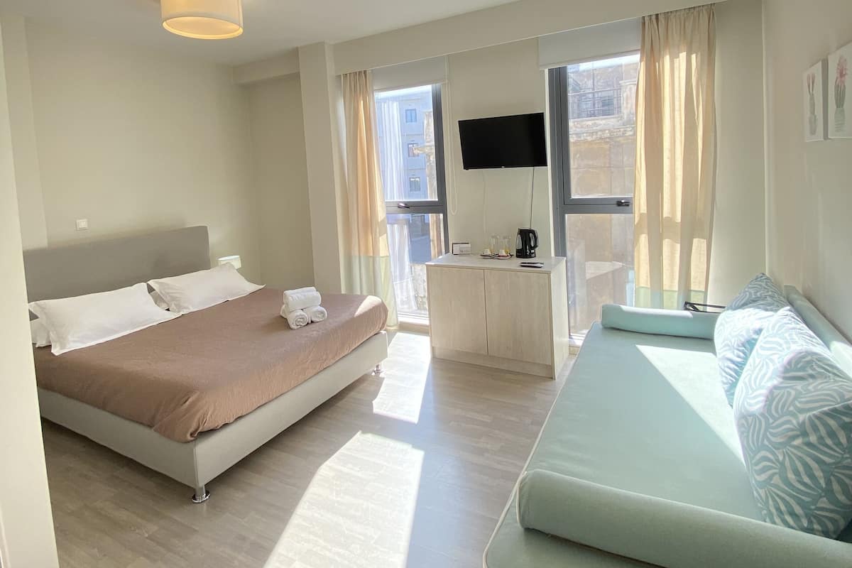 Studio Suite dành cho gia đình | Nệm Select Comfort, két bảo mật tại phòng, bàn ủi/dụng cụ ủi quần áo