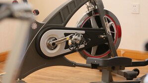 A stationary bike with a digital display and a control panel. - Marcen Addis Hotel (Addis Ababa)