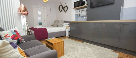 1 bedroom, iron/ironing board, bed sheets