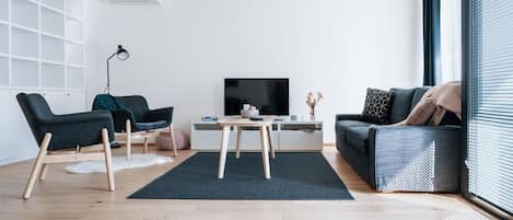 Superior Apartment, 2 Bedrooms | Living room | LCD TV