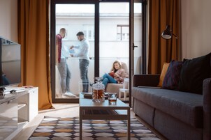 Apartamento luxo | Área de estar | TV LCD