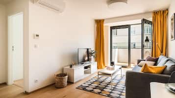 Deluxe-huoneisto | Oleskelualue | LCD-televisio