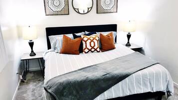 2 bedrooms, iron/ironing board, WiFi, bed sheets